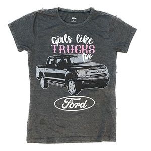 Ford Girls Like Trucks Too Graphic Tee Size Medium